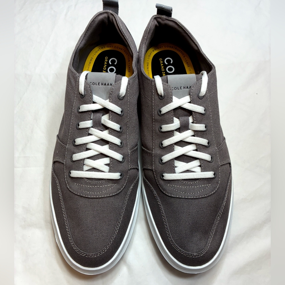 Men's Cole Haan GrandPro Rally Gray Canvas Sneaker              Size 10 1/2W